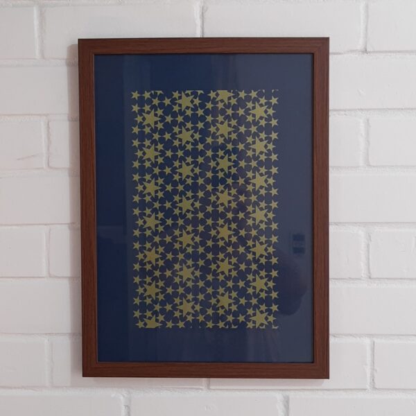 Serigrafia A3 - Tapete de Estrelas © Pattern (Ouro). - Image 2